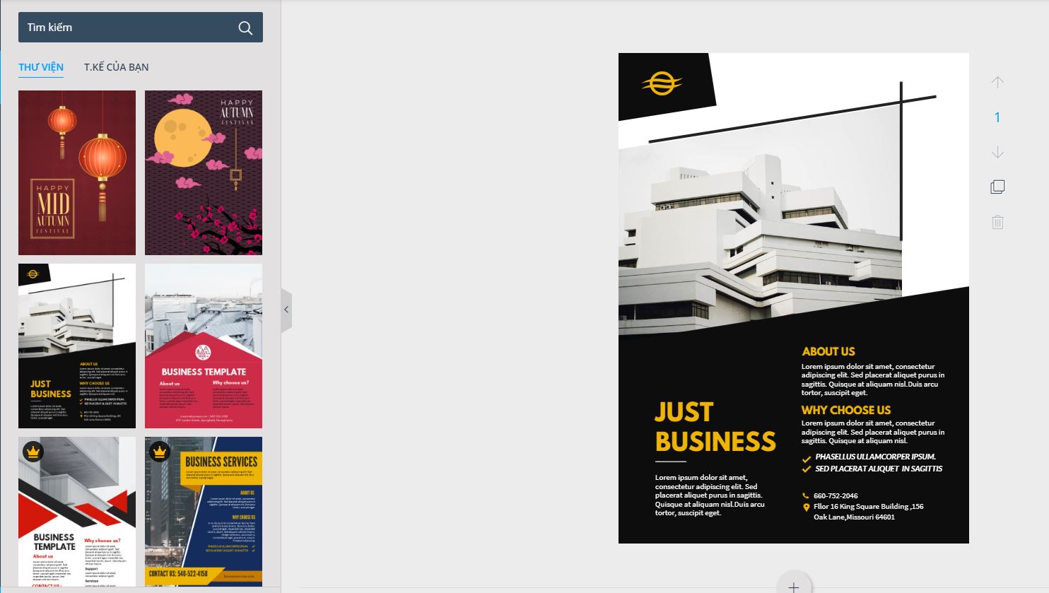 Chọn ra mẫu tờ rơi mà bạn thích trong DesignBold để thiết kế